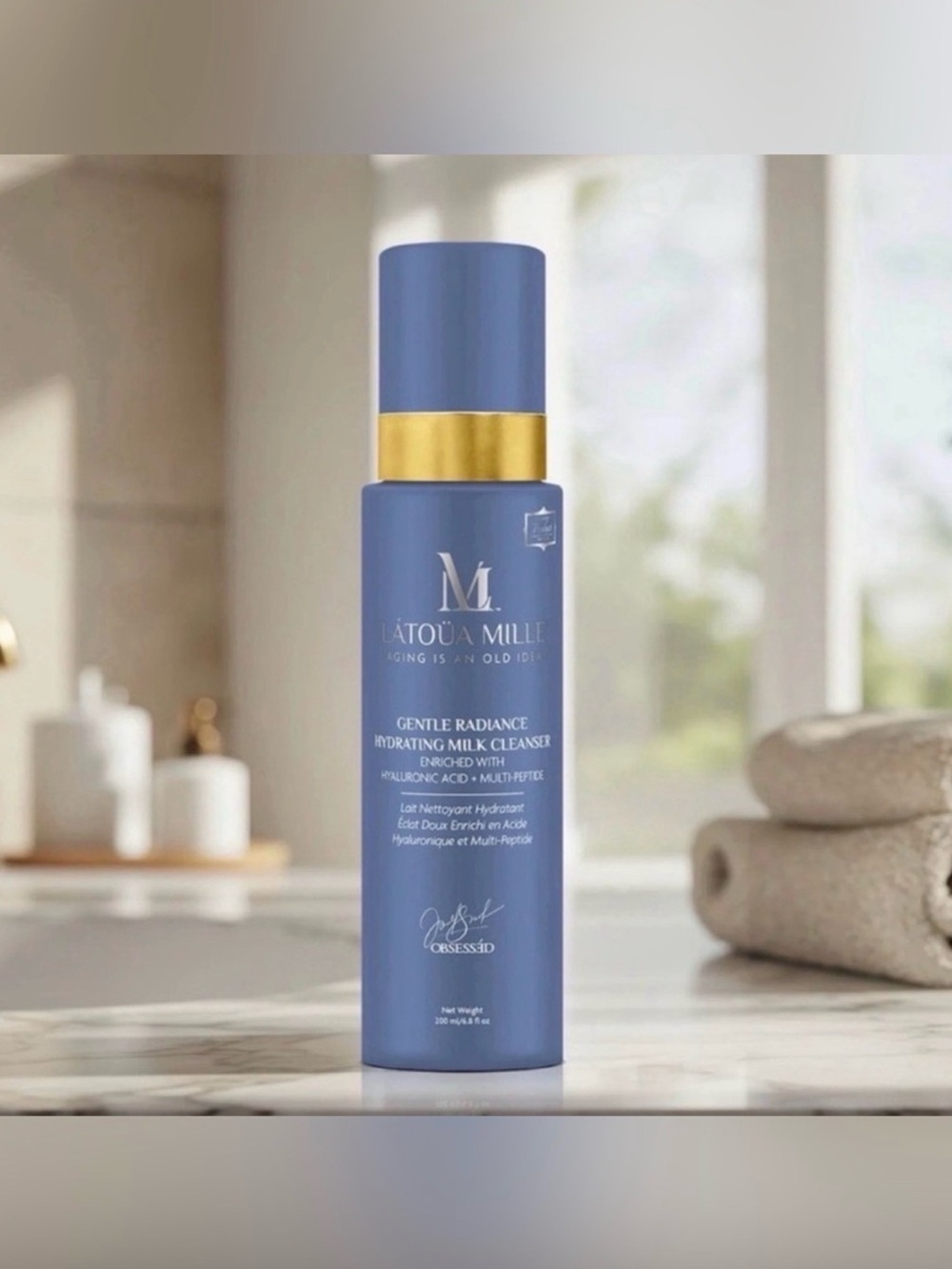 Latoua Mille Radiance Hydrating Milk Cleanser W/Hyaluronic Acid ~ Retails $200